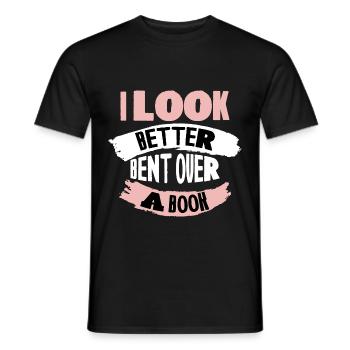 I Look Better Bent Over A Book 4 - Men's T-Shirt - black - Front - AI Model Male 178 light (178cm)