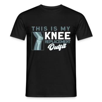 Patient Knie Operation Bionisches Knie - Männer T-Shirt - Schwarz - Vorne - AI Model Male 178 light (178cm)