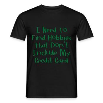 Besoin de trouver des passe-temps qui n’incluent pas la carte de crédit 1 - T-shirt homme - noir - Devant - AI Model Male 178 light (178cm)