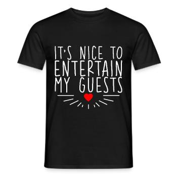 C’est agréable de divertir mes invités - T-shirt homme - noir - Devant - AI Model Male 178 light (178cm)