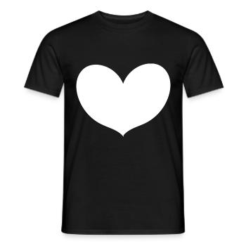 Herz - Skifahren - (2) - Männer T-Shirt - Schwarz - Vorne - AI Model Male 178 light (178cm)