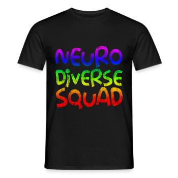 Neurodiverse Squad 3 - Men's T-Shirt - black - Front - AI Model Male 178 light (178cm)