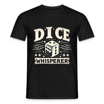 Dice Whisperer 4 - Männer T-Shirt - Schwarz - Vorne - AI Model Male 178 light (178cm)