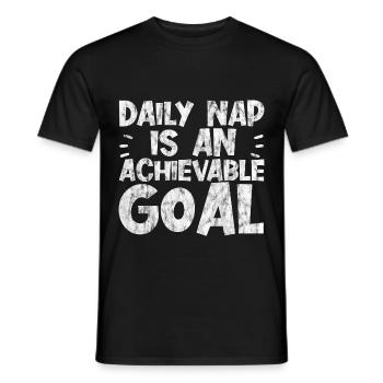 Daily nap is an achievable goal 3 - Men's T-Shirt - black - Front - AI Model Male 178 light (178cm)