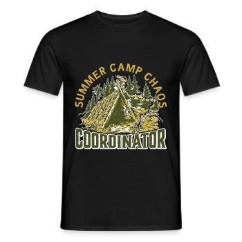 Summer Camp Chaos Coordinator 9 - Männer T-Shirt - Schwarz - Vorne - AI Model Male 178 light (178cm)