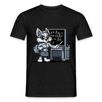 Cute Dog Teacher - Men's T-Shirt - black - Front - AI Model Male 178 light (178cm)