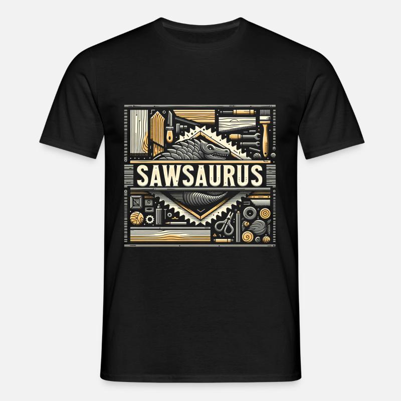 Sawsaurus 6 - Männer T-Shirt - Schwarz