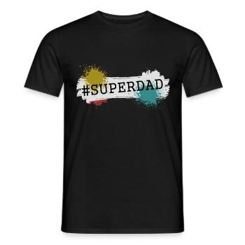 Super-papa - T-shirt homme - noir - Devant - AI Model Male 178 light (178cm)