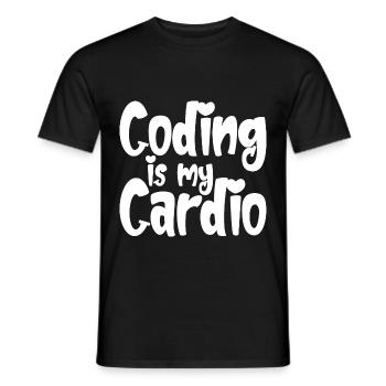 Coding Is My Cardio - Männer T-Shirt - Schwarz - Vorne - AI Model Male 178 light (178cm)