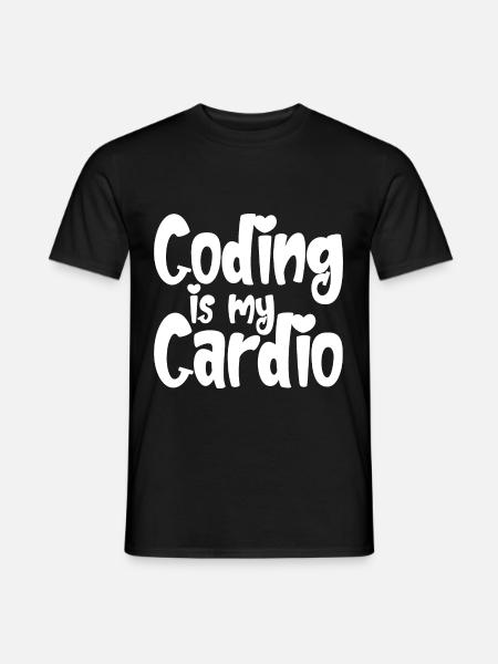 Coding Is My Cardio - Men's T-Shirt - black