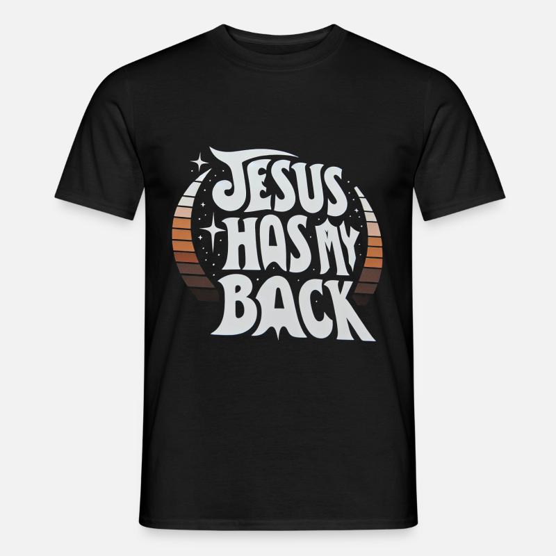 Jesus Has My Back 23 - Männer T-Shirt - Schwarz