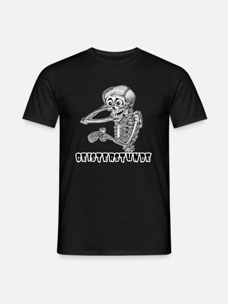 Lustiges Comic Skelett zur Geisterstunde Halloween - Männer T-Shirt - Schwarz