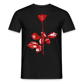 Flower Rose Violator Graphic - Men's T-Shirt - black - Front - AI Model Male 178 light (178cm)