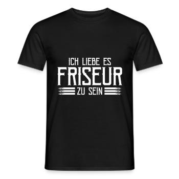 Friseur - Männer T-Shirt - Schwarz - Vorne - AI Model Male 178 light (178cm)