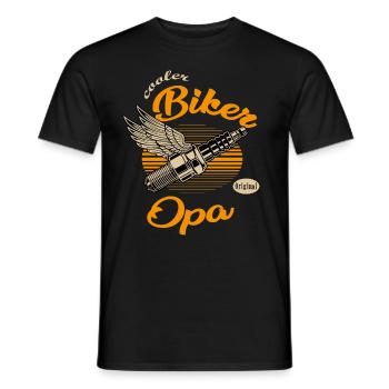 motard papy cool - T-shirt homme - noir - Devant - AI Model Male 178 light (178cm)