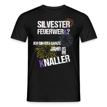 Silvester Neujahr - Männer T-Shirt - Schwarz - Vorne - AI Model Male 178 light (178cm)