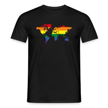 Pride World - Männer T-Shirt - Schwarz - Vorne - AI Model Male 178 light (178cm)