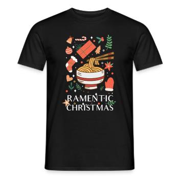 Ramen Noël - Ramen laid Noël - T-shirt homme - noir - Devant - AI Model Male 178 light (178cm)
