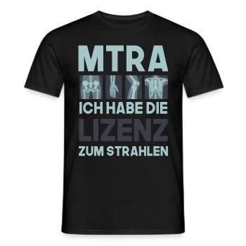 MTRA, Ich habe die Lizenz zum Strahlen, Radiologie - Männer T-Shirt - Schwarz - Vorne - AI Model Male 178 light (178cm)
