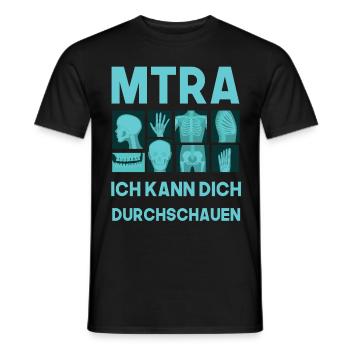 MTRA, Ich kann dich durchschauen, Radiologen - Männer T-Shirt - Schwarz - Vorne - AI Model Male 178 light (178cm)