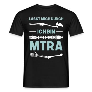Lasst mich durch ich bin MTRA Radiologie - Männer T-Shirt - Schwarz - Vorne - AI Model Male 178 light (178cm)