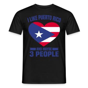 Puerto Rico | Puerto Ricaner Flagge Geschenkideen - Männer T-Shirt - Schwarz - Vorne - AI Model Male 178 light (178cm)