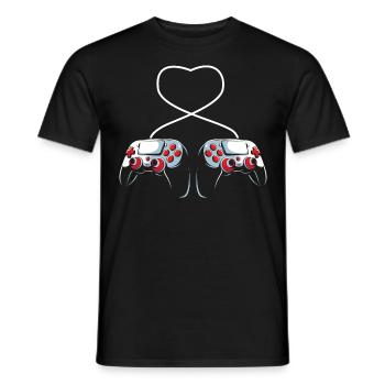 Valentinstag Gaming 14. Februar Videospiel - Männer T-Shirt - Schwarz - Vorne - AI Model Male 178 light (178cm)