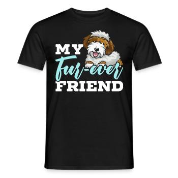 Chien Sheepadoodle mignon - T-shirt homme - noir - Devant - AI Model Male 178 light (178cm)