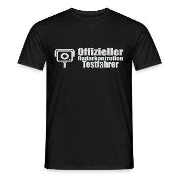 Offizieller Radarkontrollen testfahrer lustig - Männer T-Shirt - Schwarz - Vorne - AI Model Male 178 light (178cm)
