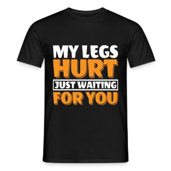 Mes jambes me font mal juste en attendant toi 19 - T-shirt homme - noir - Devant - AI Model Male 178 light (178cm)