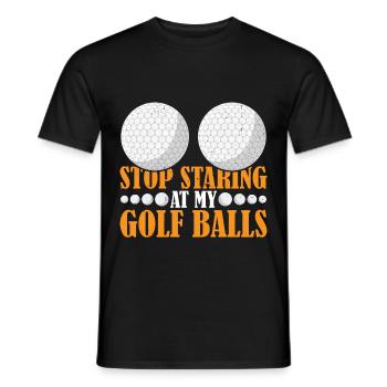 Arrêtez de regarder mes balles de golf 3 - T-shirt homme - noir - Devant - AI Model Male 178 light (178cm)