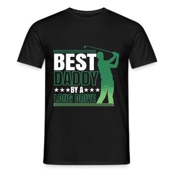 Best Daddy By A Long Drive 2 - Männer T-Shirt - Schwarz - Vorne - AI Model Male 178 light (178cm)