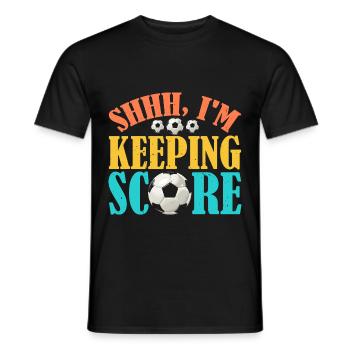 Shhh, I'm Keeping Score 10 - Men's T-Shirt - black - Front - AI Model Male 178 light (178cm)