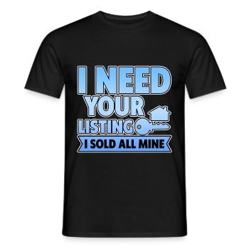 J’ai besoin de votre annonce, j’ai vendu tout le mien 4 - T-shirt homme - noir - Devant - AI Model Male 178 light (178cm)