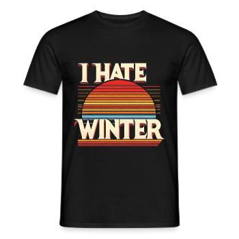 I Hate Winter 8 - Men's T-Shirt - black - Front - AI Model Male 178 light (178cm)
