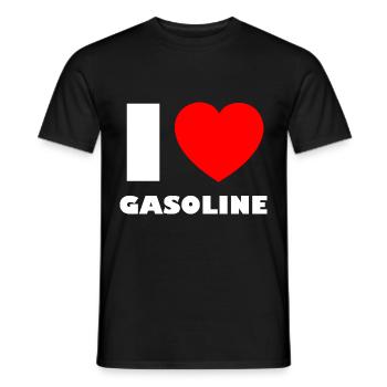 A heart for combustion engines - Men's T-Shirt - black - Front - AI Model Male 178 light (178cm)