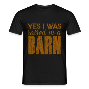 Yes I Was Raised In A Barn 3 - Men's T-Shirt - black - Front - AI Model Male 178 light (178cm)