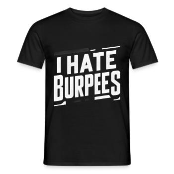 I Hate Burpees 7 - Men's T-Shirt - black - Front - AI Model Male 178 light (178cm)