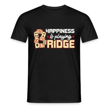 Being happy means playing bridge - Men's T-Shirt - black - Front - AI Model Male 178 light (178cm)