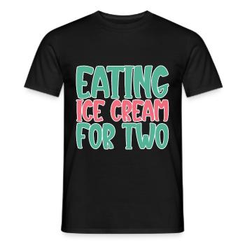 Eating Ice Cream For Two - Men's T-Shirt - black - Front - AI Model Male 178 light (178cm)