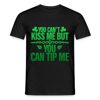 You Can't Kiss Me But You Can Tip Me 4 - Männer T-Shirt - Schwarz - Vorne - AI Model Male 178 light (178cm)