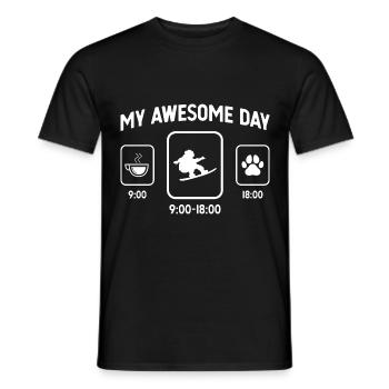 Ma belle journée - Patte de chien - Snowboard - - T-shirt homme - noir - Devant - AI Model Male 178 light (178cm)