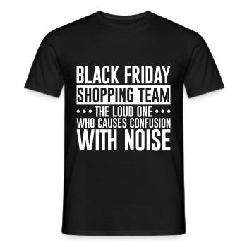 Équipe d’achat du Black Friday 1 - T-shirt homme - noir - Devant - AI Model Male 178 light (178cm)