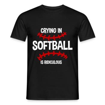 Pleurer Au Softball Est Ridicule 2 - T-shirt homme - noir - Devant - AI Model Male 178 light (178cm)