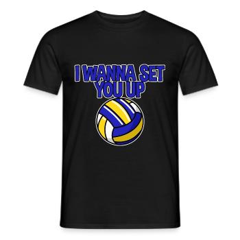 Je veux vous mettre en place 4 - T-shirt homme - noir - Devant - AI Model Male 178 light (178cm)