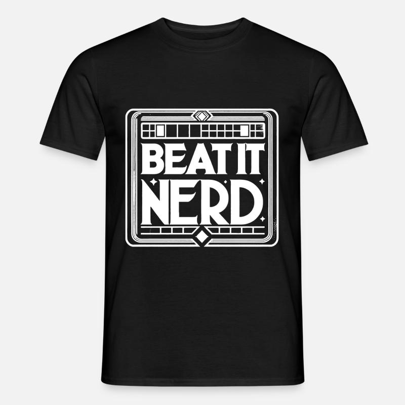 Beat it Nerd 12 - Men's T-Shirt - black