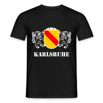 Karlsruhe in Nordbaden - Männer T-Shirt - Schwarz - Vorne - AI Model Male 178 light (178cm)