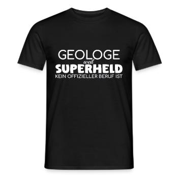 Géologue Géologie super-héros - T-shirt homme - noir - Devant - AI Model Male 178 light (178cm)