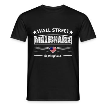 Wall Street Millionaire - Männer T-Shirt - Schwarz - Vorne - AI Model Male 178 light (178cm)