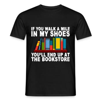 You'll End Up At The Bookstore 2 - Men's T-Shirt - black - Front - AI Model Male 178 light (178cm)